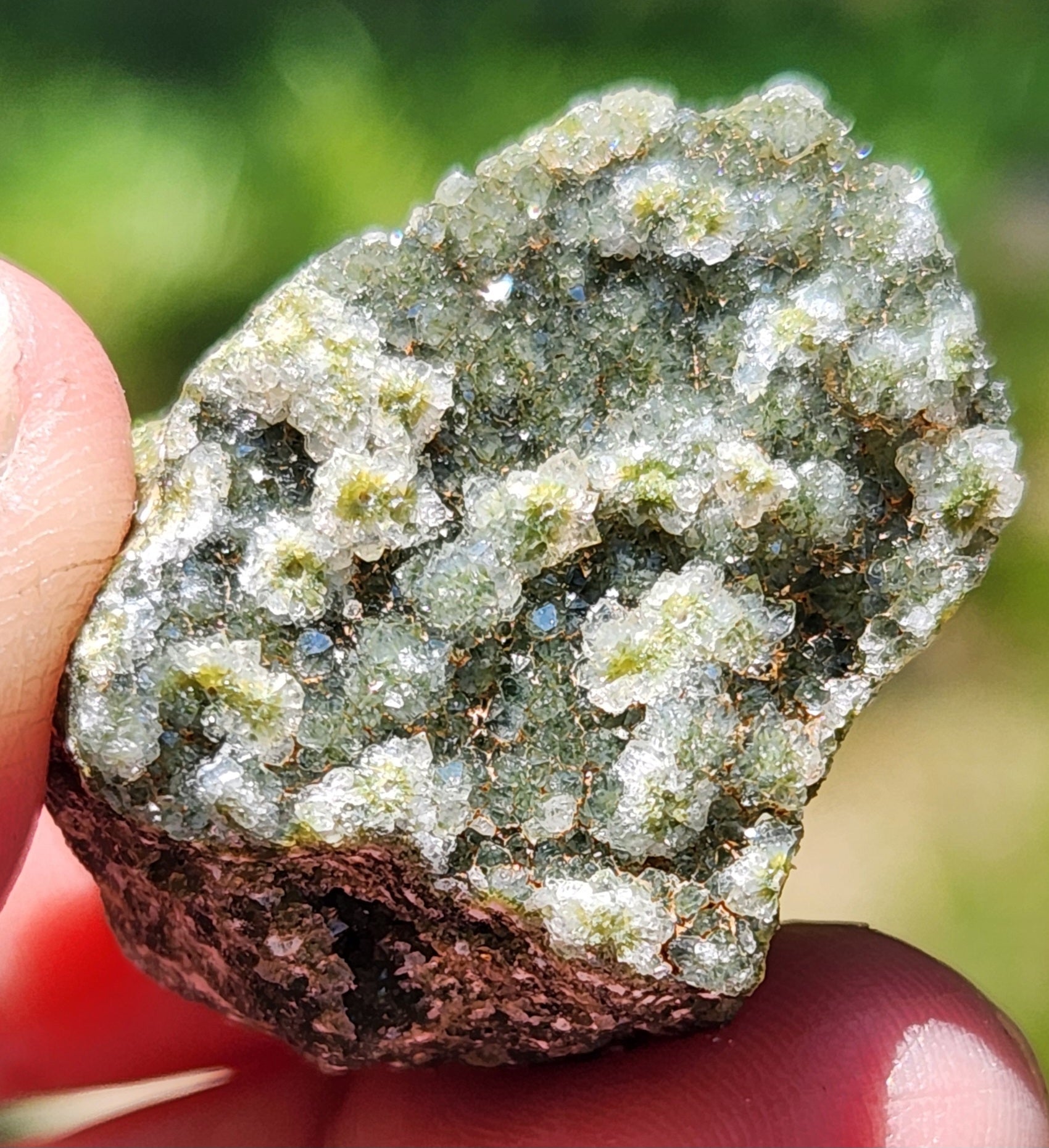 Ocean Jasper druzy showing micro-crystals