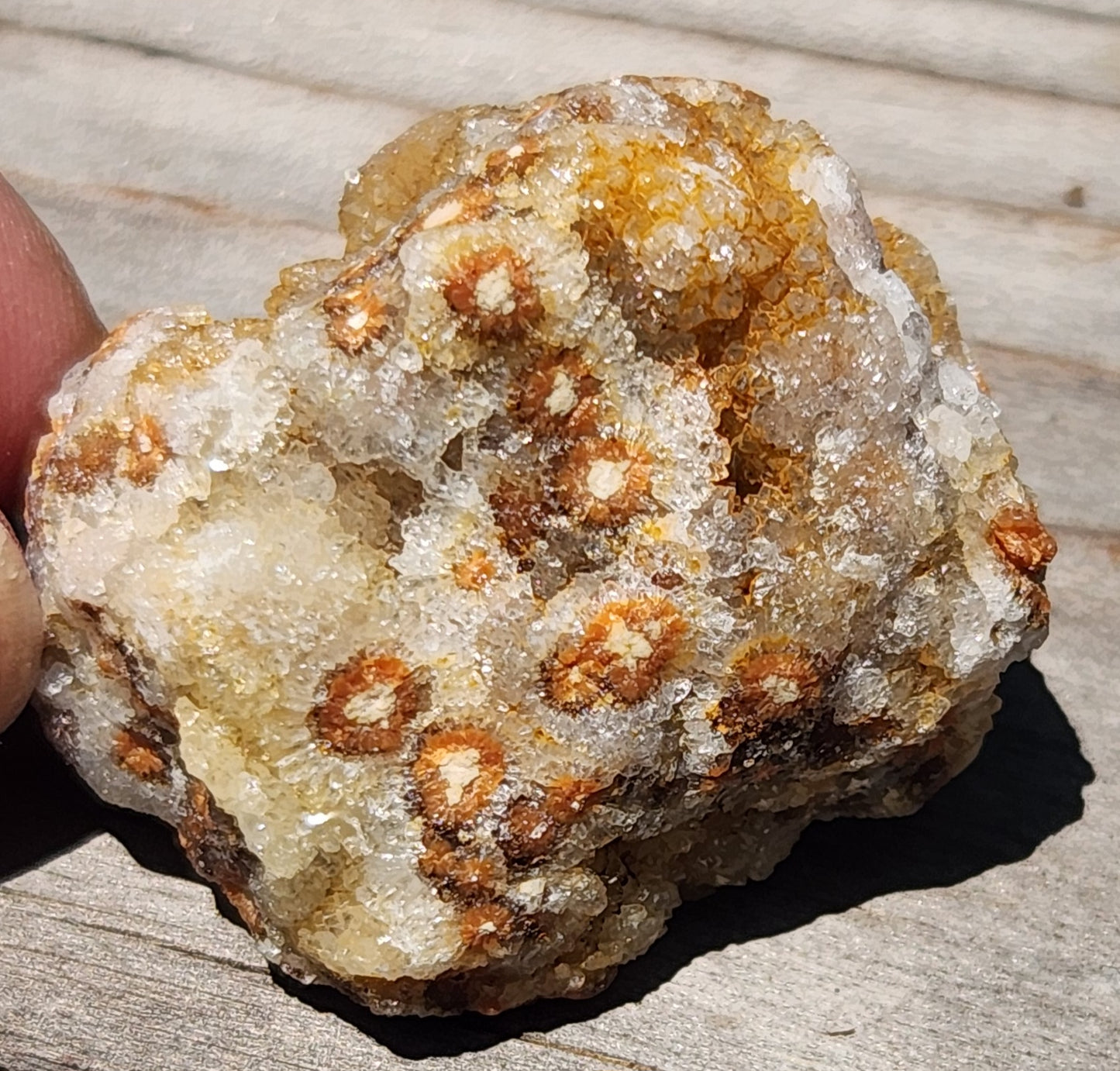 Ocean Jasper druzy showing micro-crystals close up of crystals