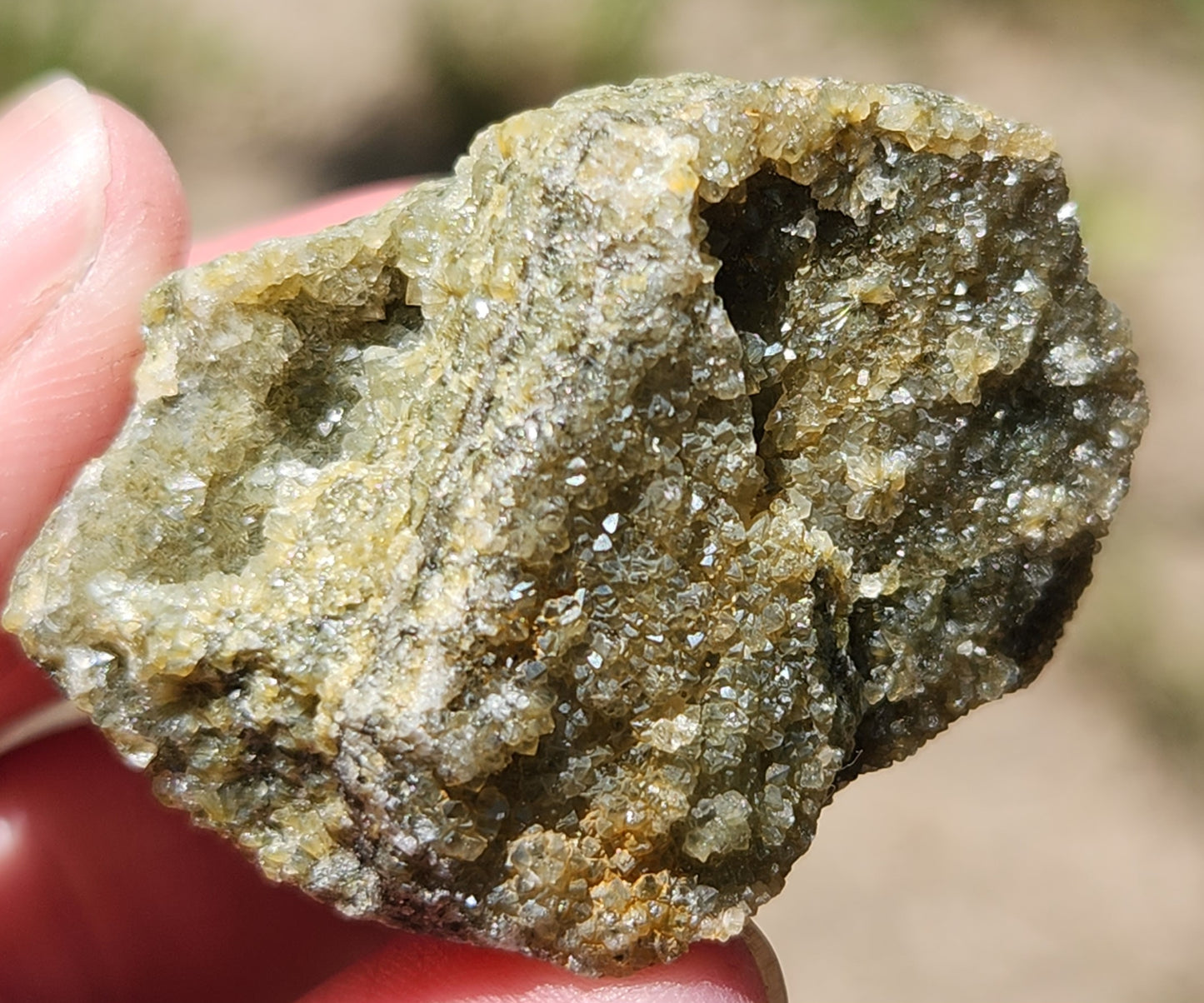 Ocean Jasper druzy showing micro-crystals