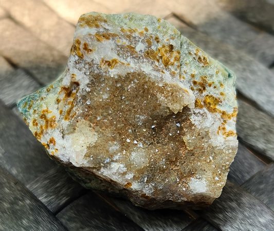 Ocean Jasper druzy showing micro-crystals close up
