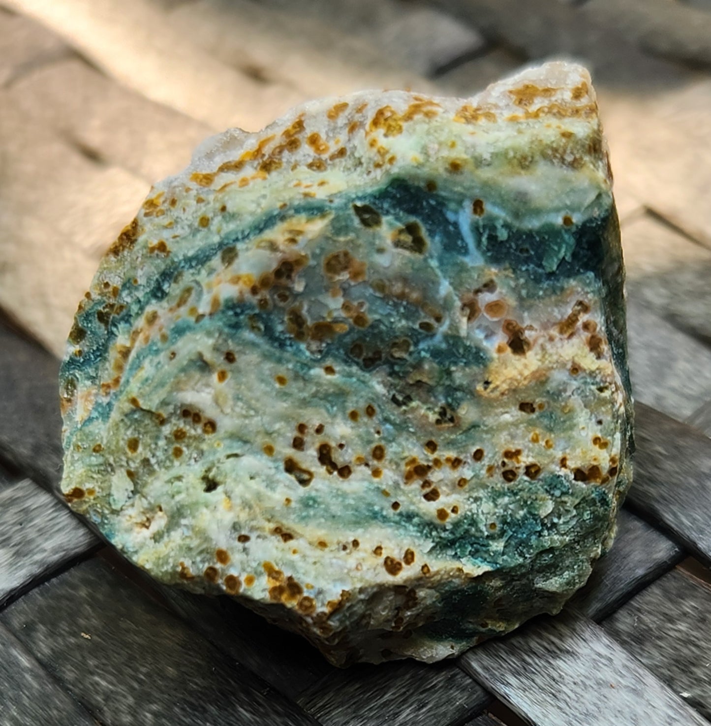 Ocean Jasper druzy showing micro-crystals