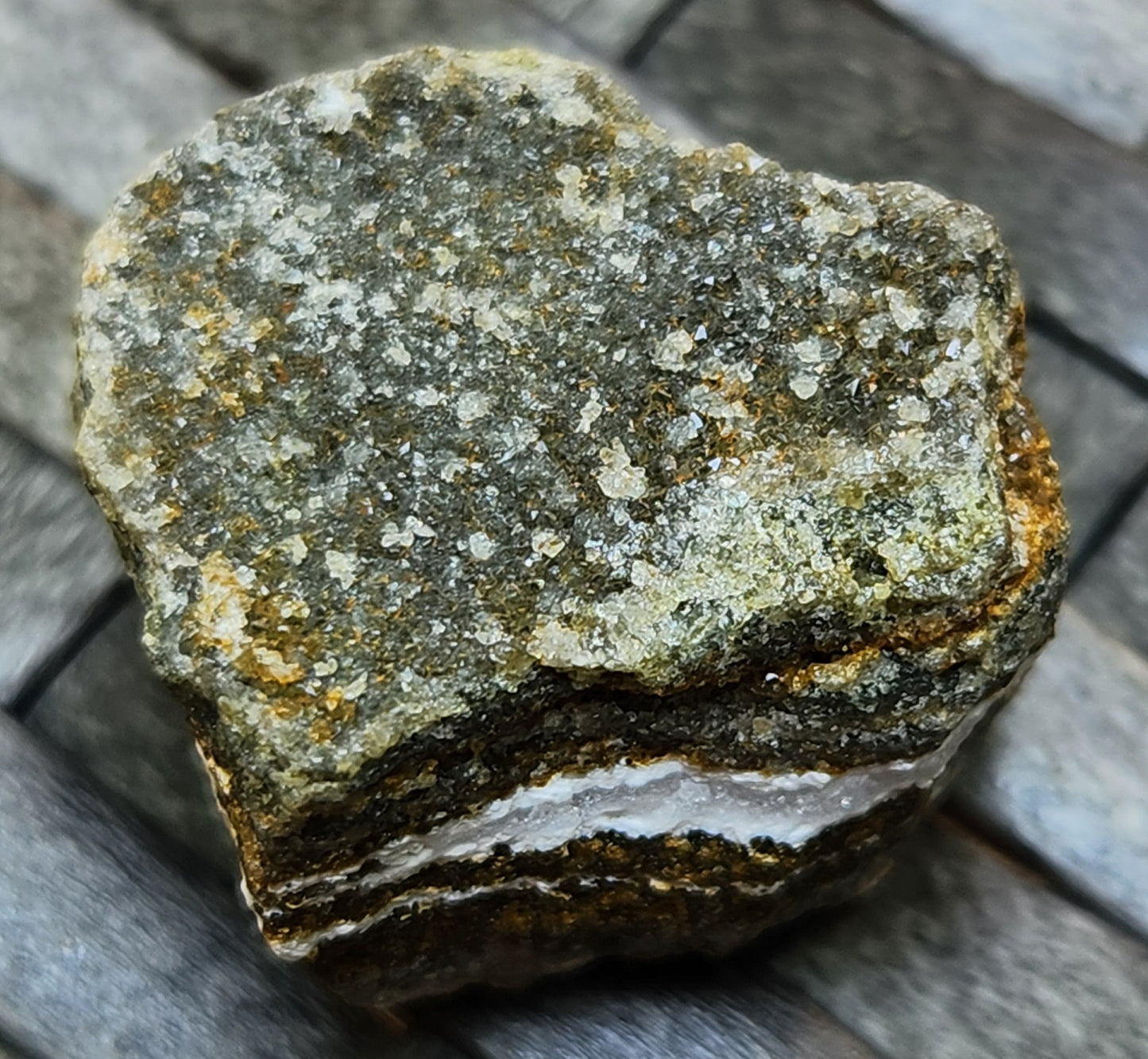 Ocean Jasper druzy showing micro-crystals