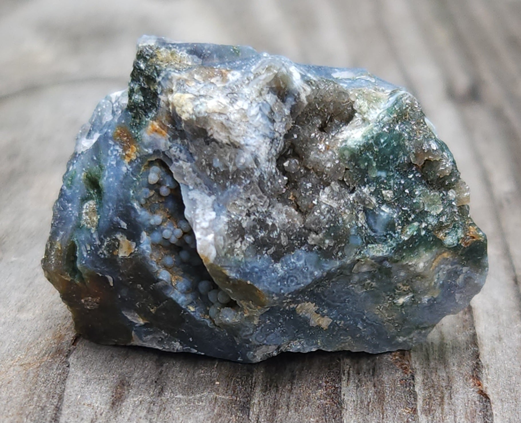 Ocean Jasper druzy showing micro-crystals and botryoidal