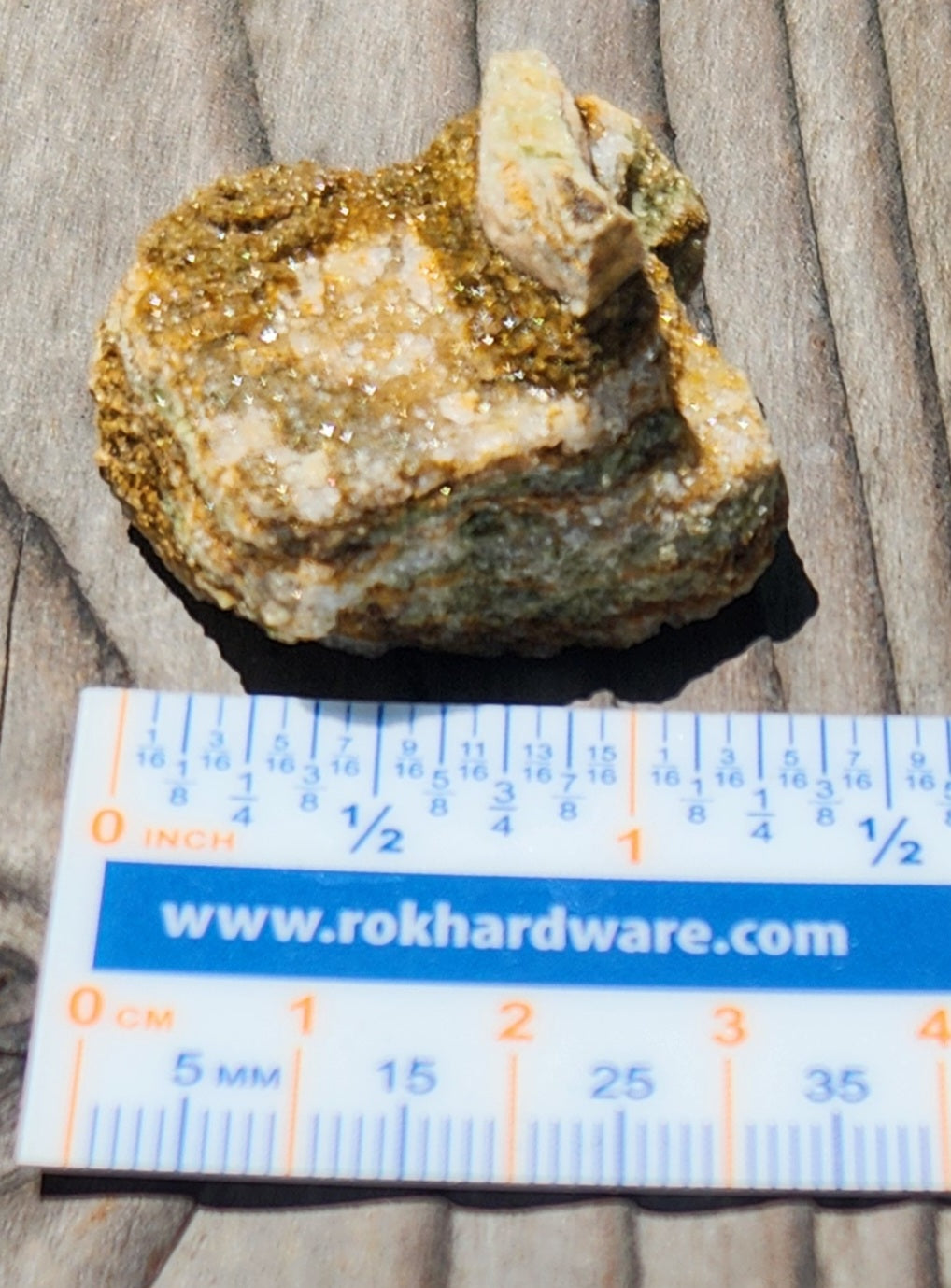 Ocean Jasper druzy showing micro-crystals ruler