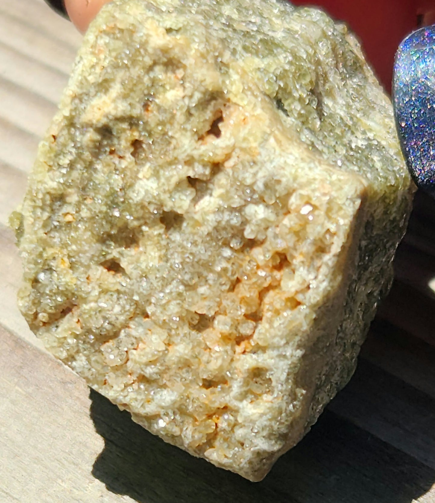 Ocean Jasper druzy showing micro-crystals close up