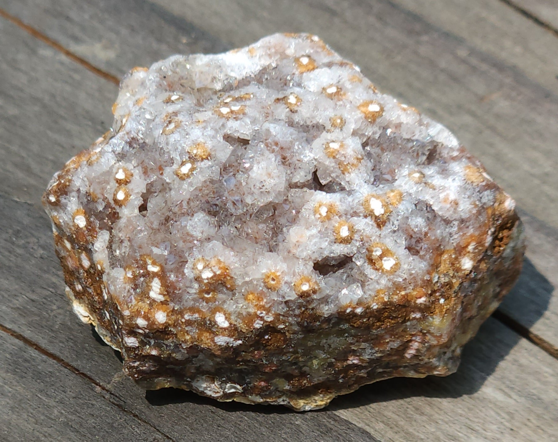 Small ocean jasper druzy rough crystal with natural sparkle