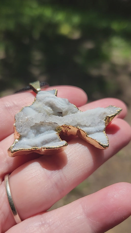 Druzy Dolphin Necklace ItemJL131