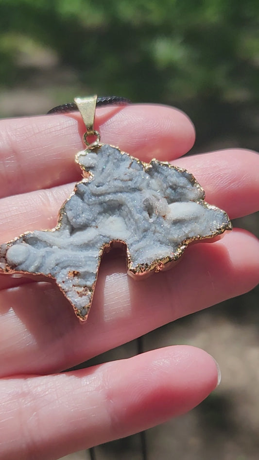 Druzy Dolphin Necklace ItemJL134