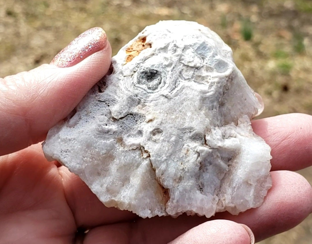 quartz crystal druzy specimen from Missouri back