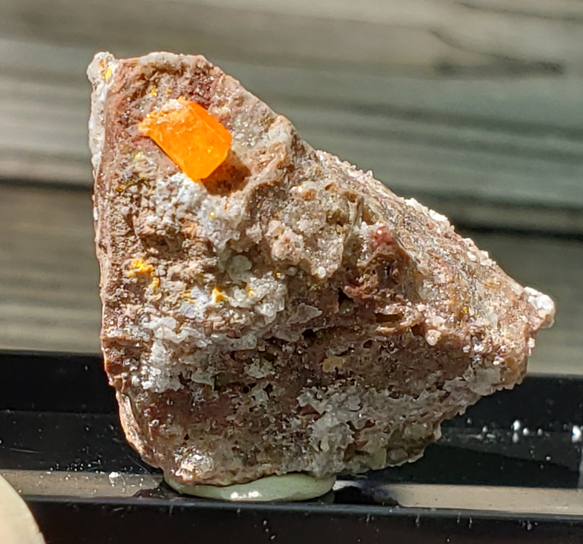 Close-up of Red Cloud Wulfenite on Matrix, Arizona sp223-1
