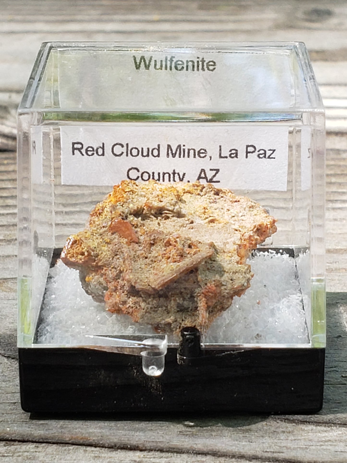 Red Cloud Wulfenite on Matrix, Arizona, Perky Box. SP225