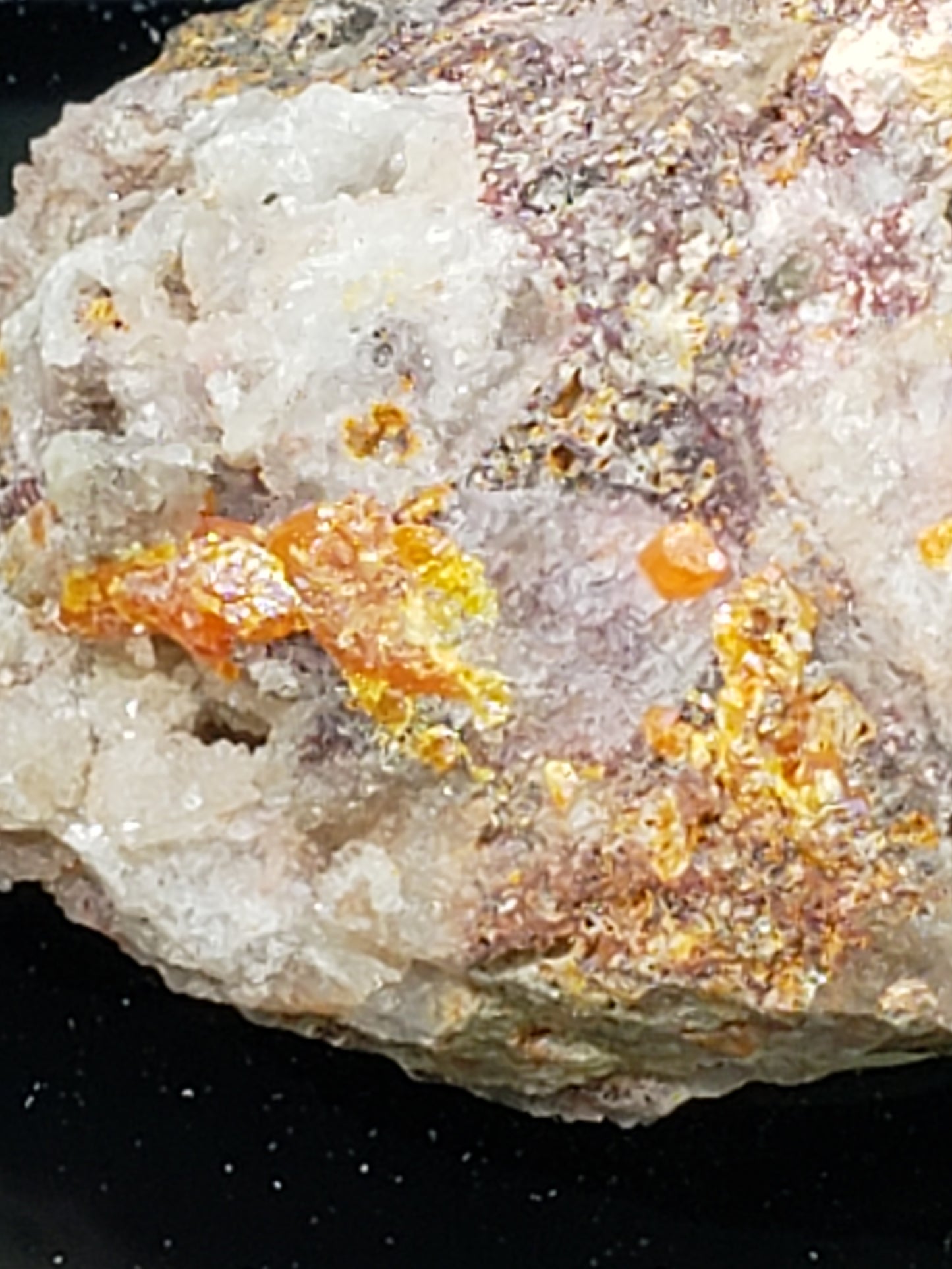 Close-up of Red Cloud Wulfenite on Matrix, Arizona. SP227-2