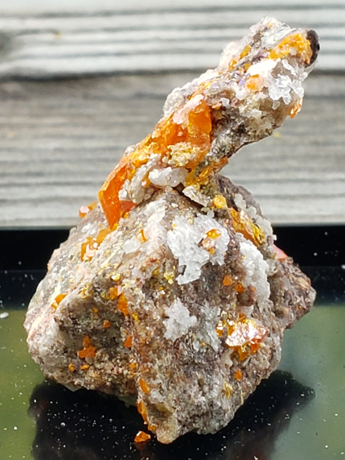Close-up of Red Cloud Wulfenite on Matrix, Arizona. SP228-3