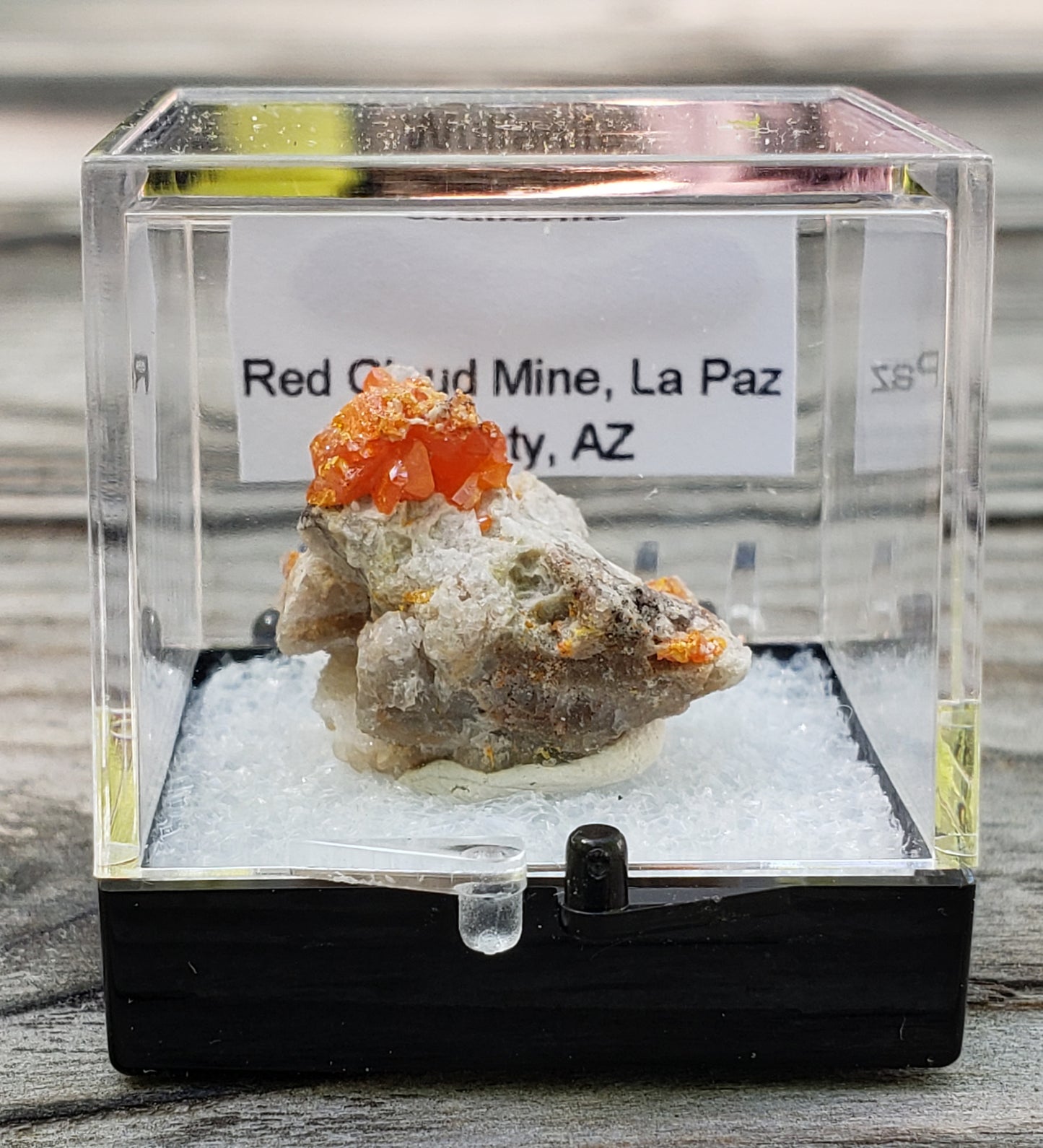Red Cloud Wulfenite on Matrix, Arizona, Perky Box. SP230-6