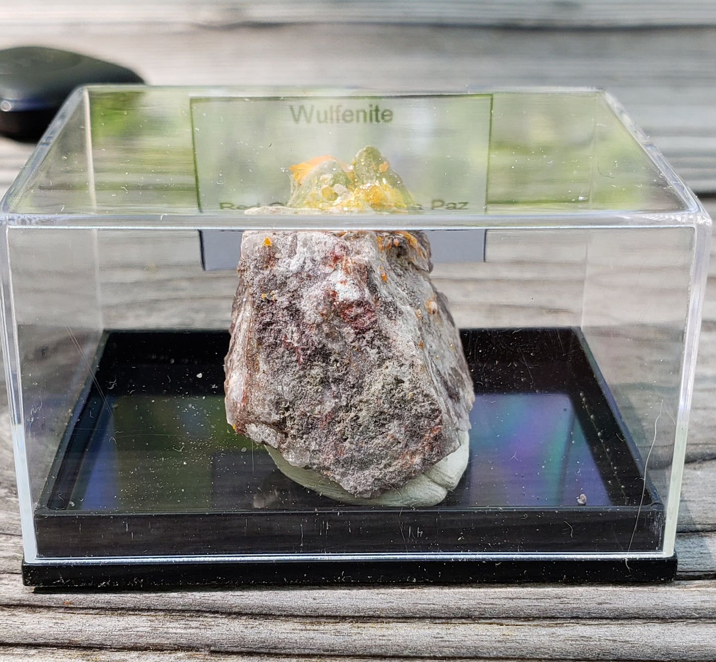 Red Cloud Wulfenite on Matrix, Arizona, Perky Box. SP231-5