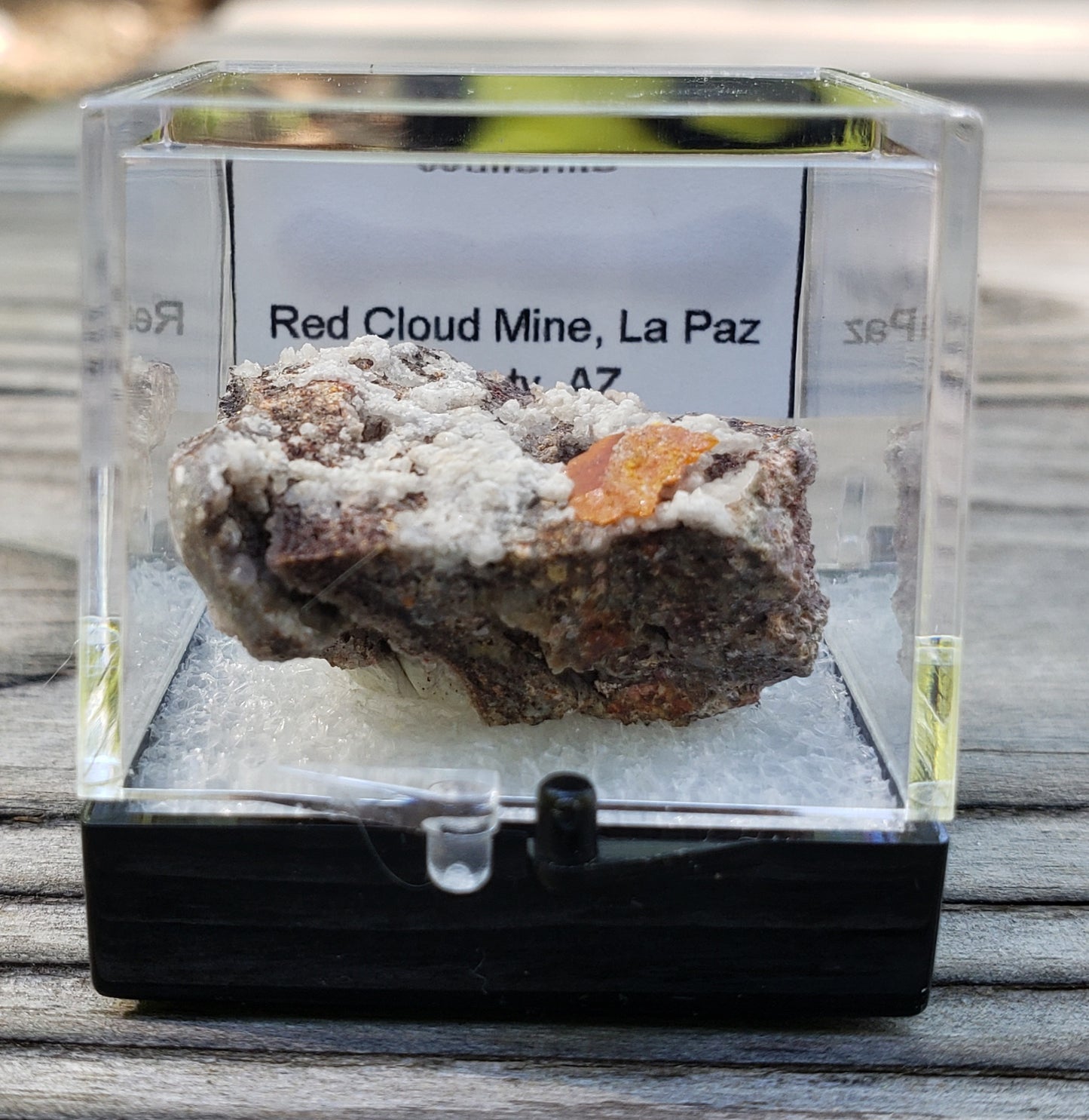 Red Cloud Wulfenite on Matrix, Arizona, Perky Box. SP262 