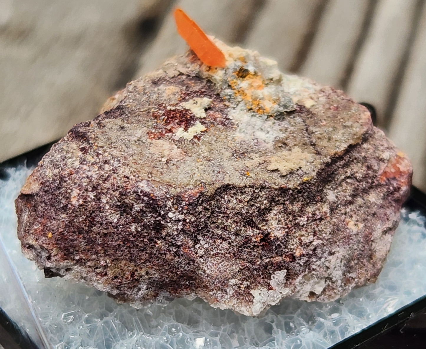 Close-up of Red Cloud Wulfenite on Matrix, Arizona. SP242-3