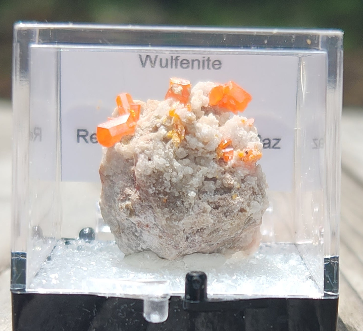 Red Cloud Wulfenite on Matrix, Arizona, Perky Box. SP254-4