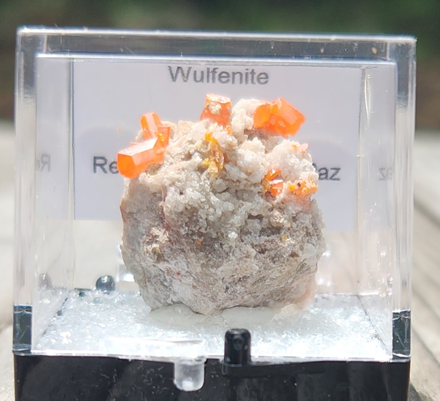 Red Cloud Wulfenite on Matrix, Arizona, Perky Box. SP254-4