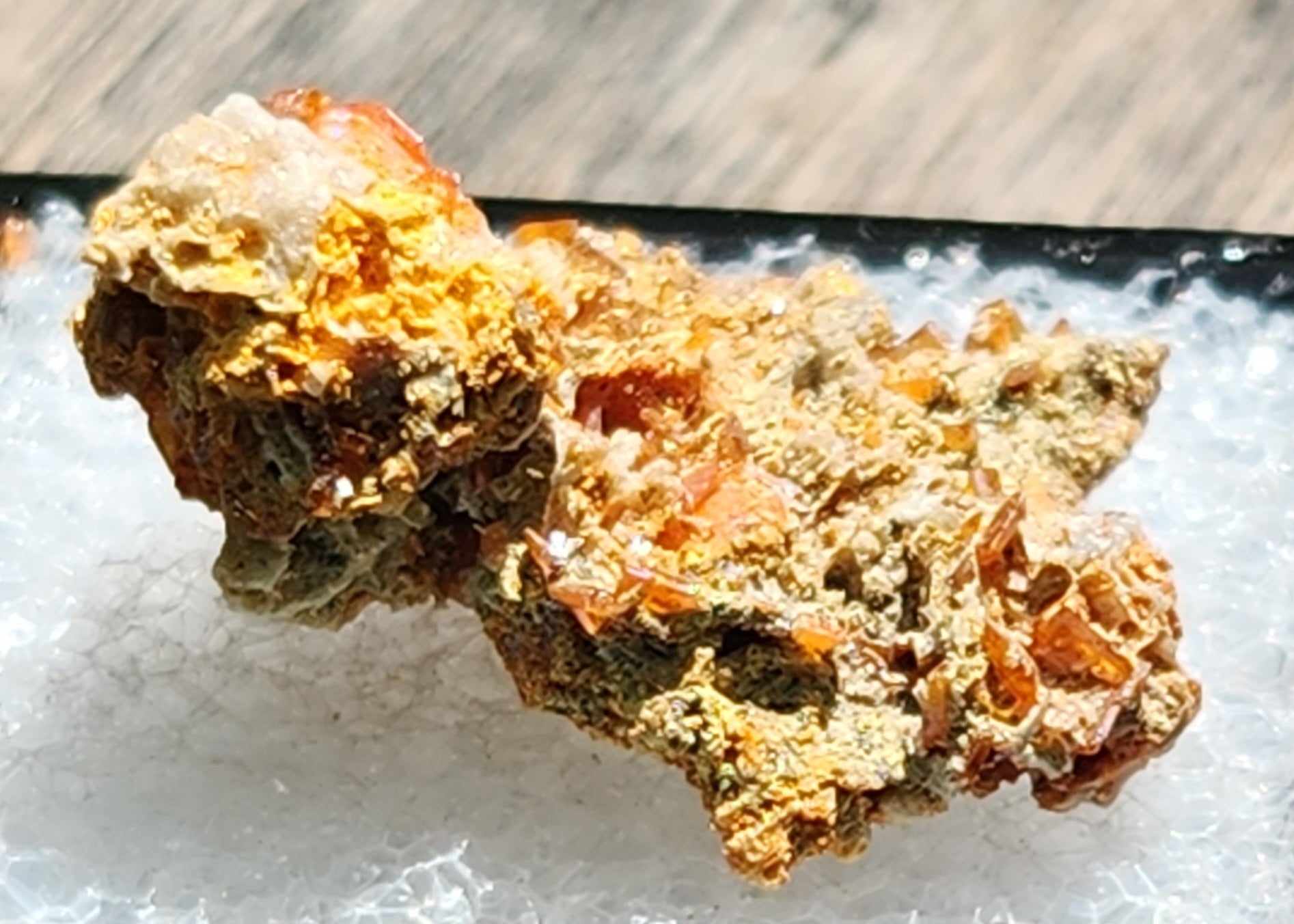 Close-up of Red Cloud Wulfenite on Matrix, Arizona. SP255-2