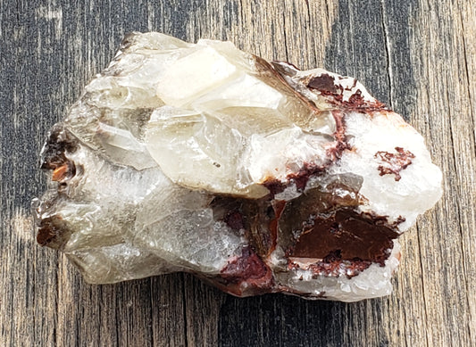 tri color calcite rock