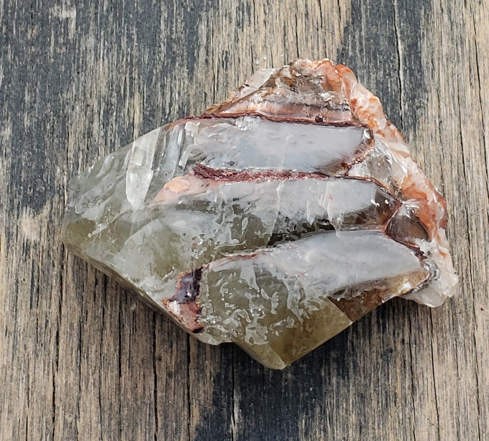 Tri Color Calcite Rough Rock UV Reactive | RR147 – BC Crystals and Rocks