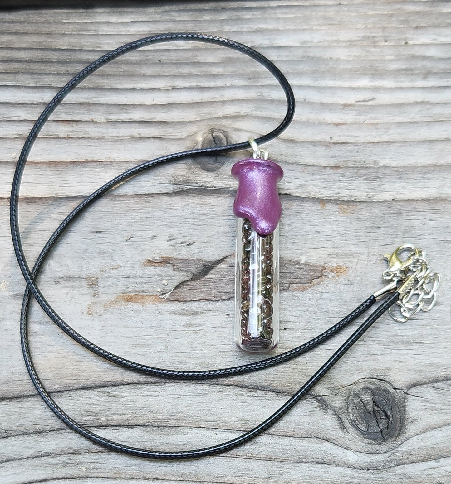 Handmade garnet necklace featuring tumbled garnet stones