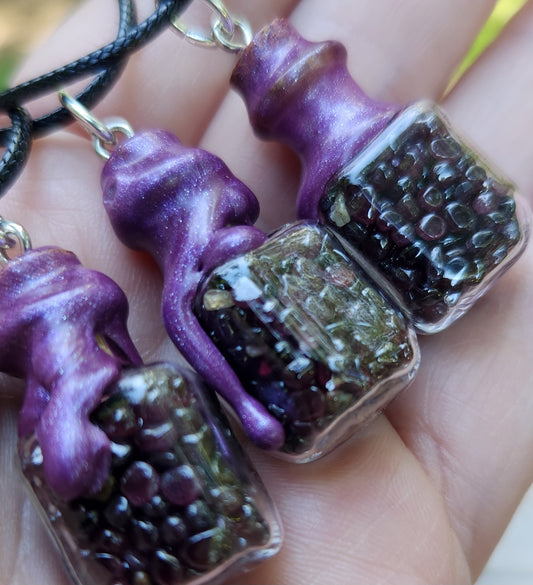Handmade garnet necklace featuring tumbled garnet stones