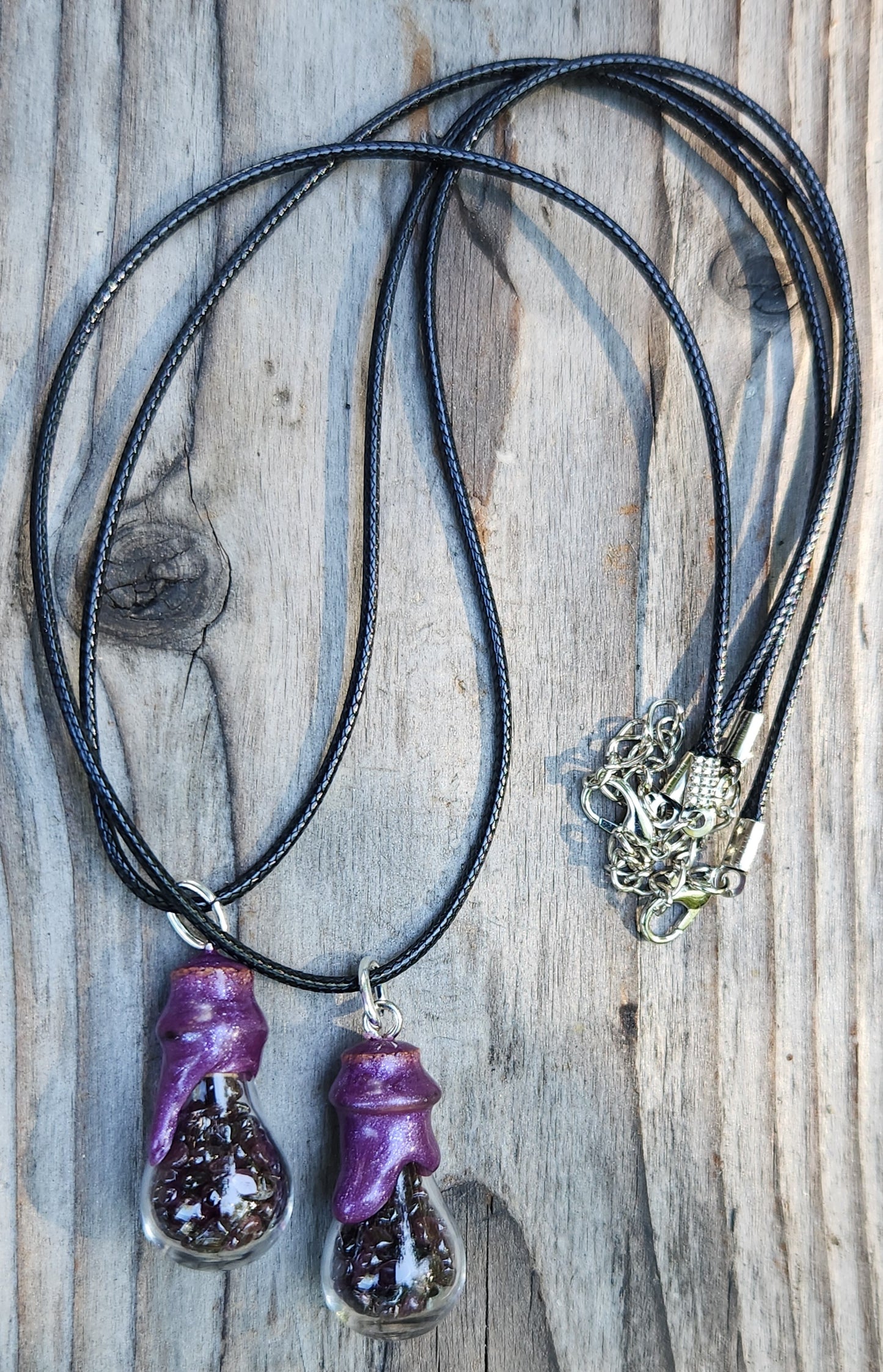 Handmade garnet necklace featuring tumbled garnet stones