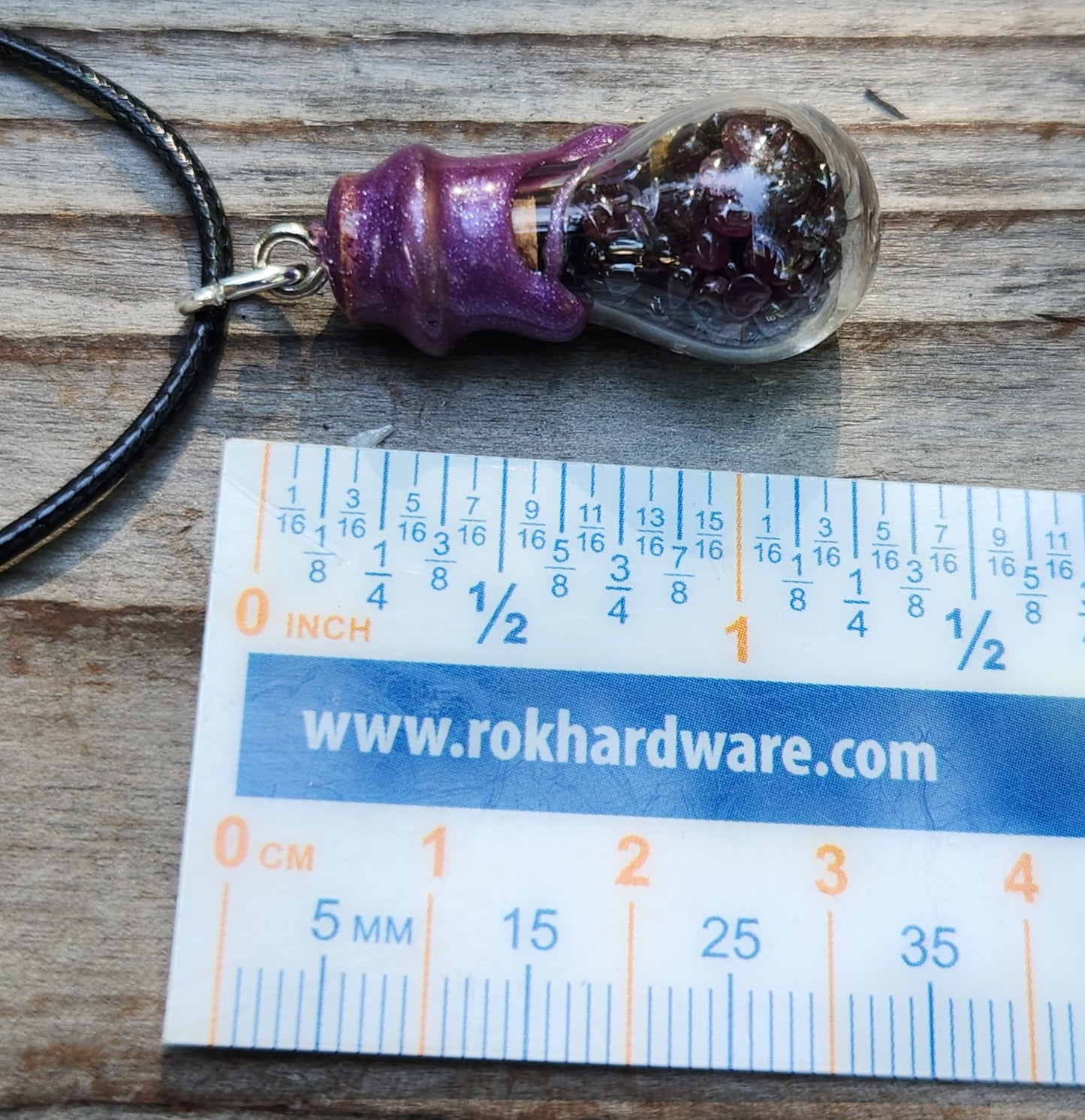 Handmade garnet necklace featuring tumbled garnet stones