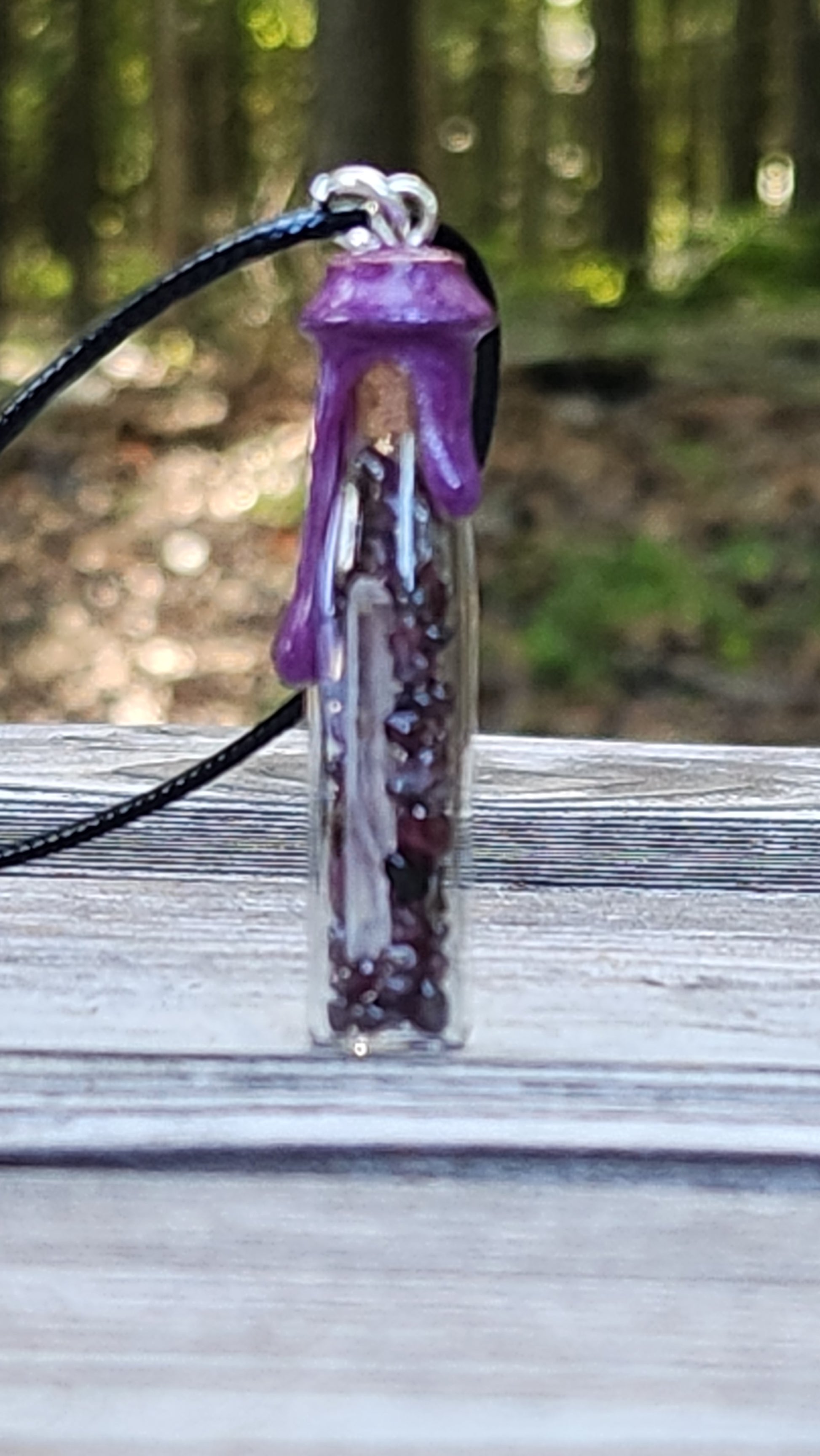 Handmade garnet necklace featuring tumbled garnet stones and quartz