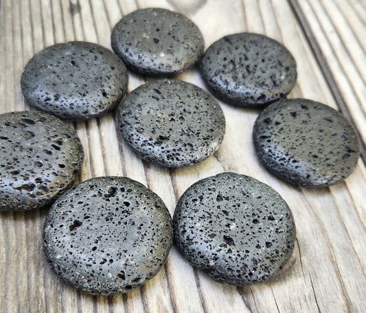 Natural lava rock palm stone with volcanic texture